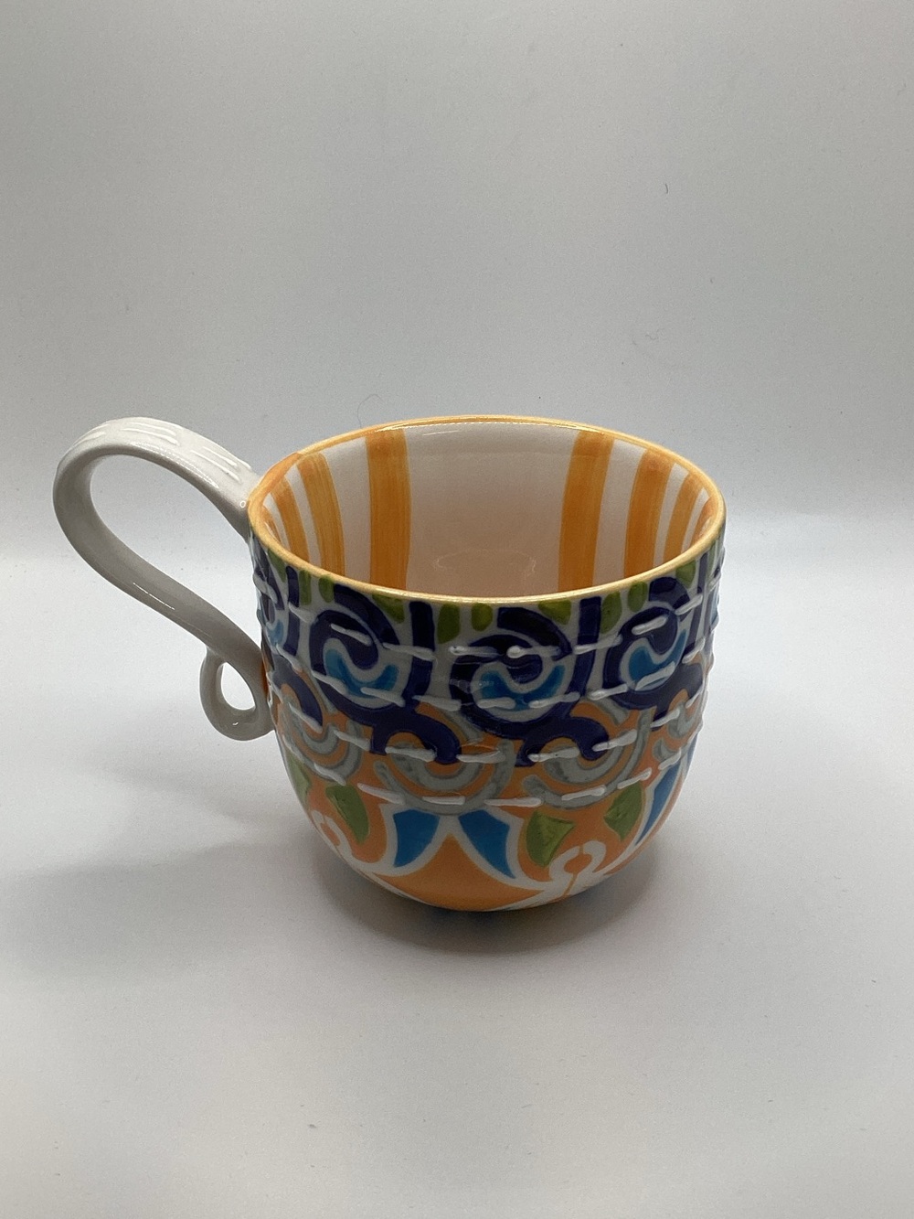 ANTHROPOLOGIE Kantha Stitched Mug - Picture 1 of 4